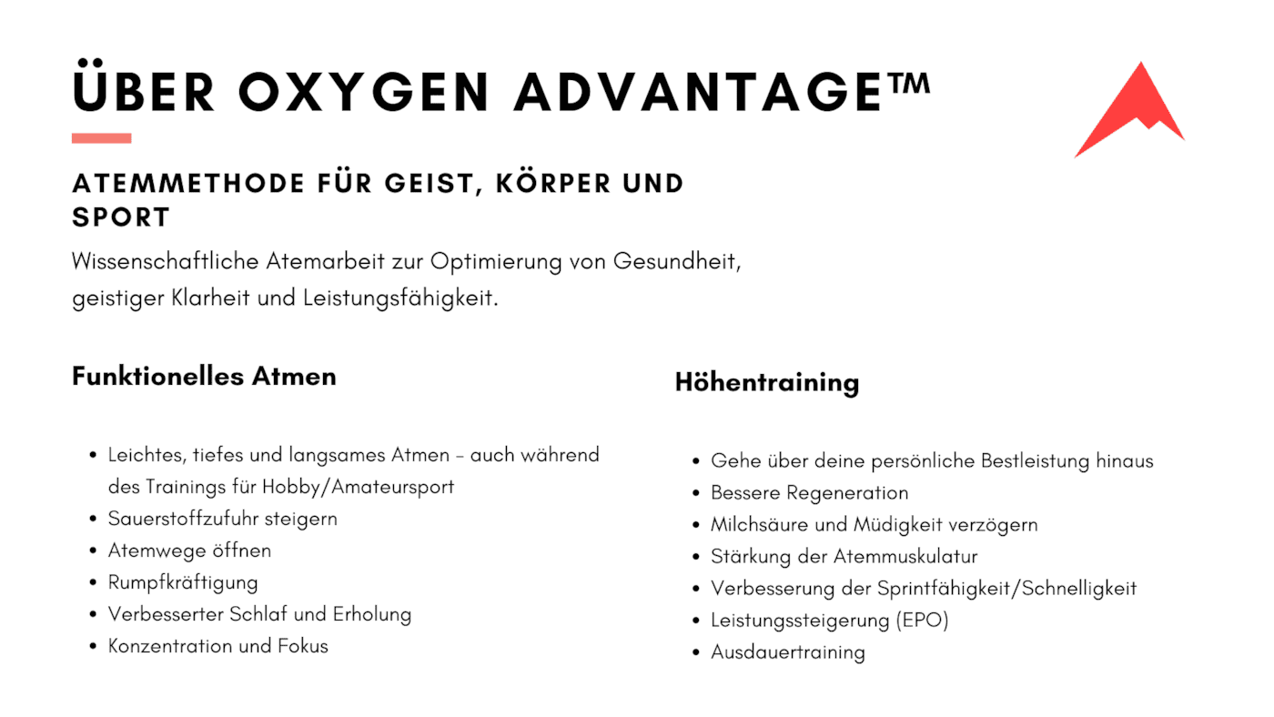 Oxygen advantage deutsch